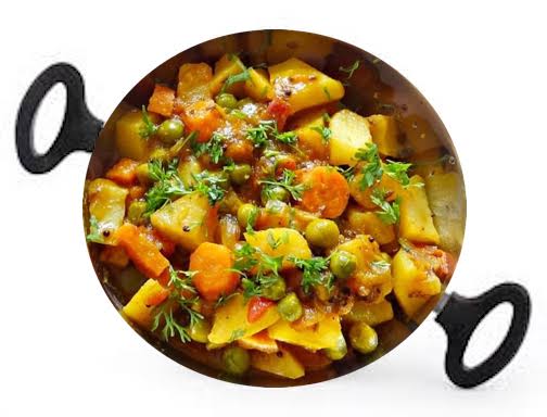 Aloo Gajar Matar ki Sabzi / Verduras al Curry !!