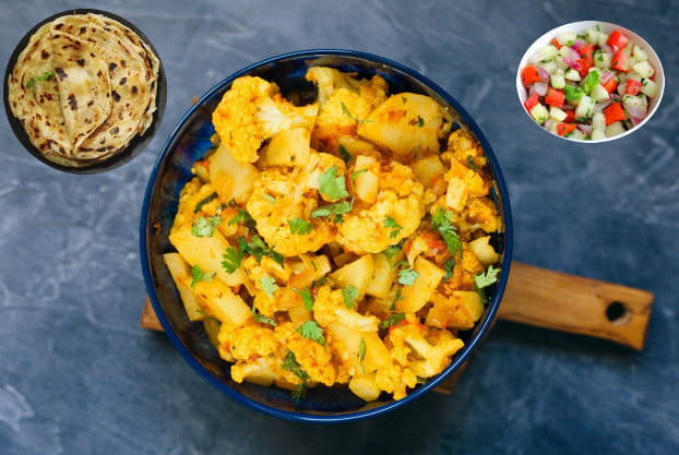 Gobi Aloo ki Sabzi / Coliflor y Patatas (estilo Indio)