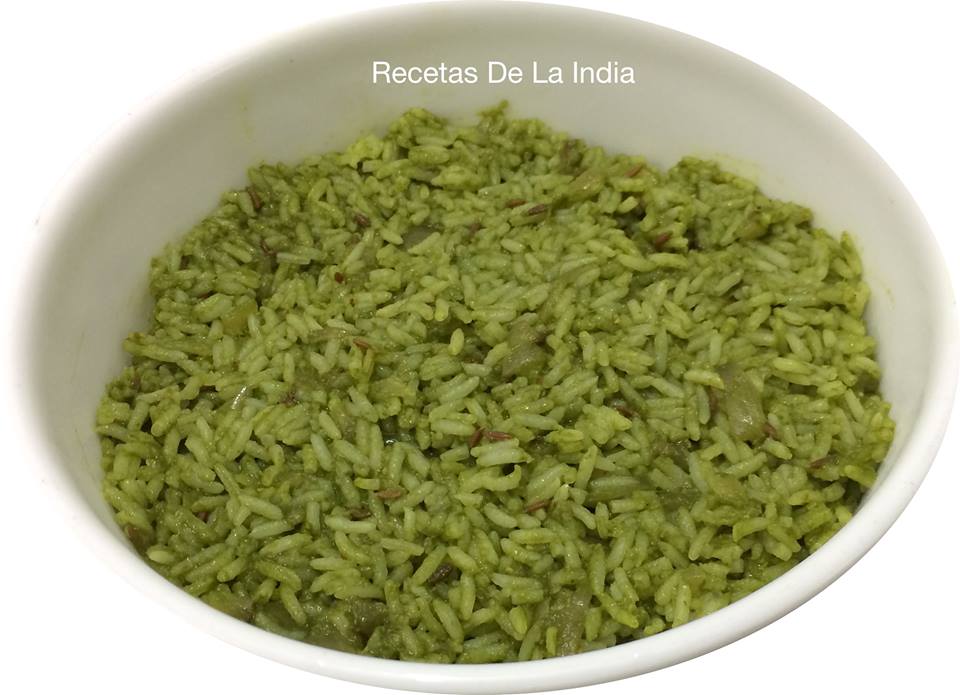 Arroz con Espinaca (Estilo Indio)