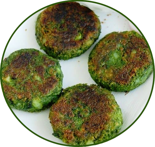 Hara Bhara Kabab / (Kabab de verduras verde)