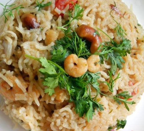 Prawns Pulao / Pilau de Gambas / Langostinos