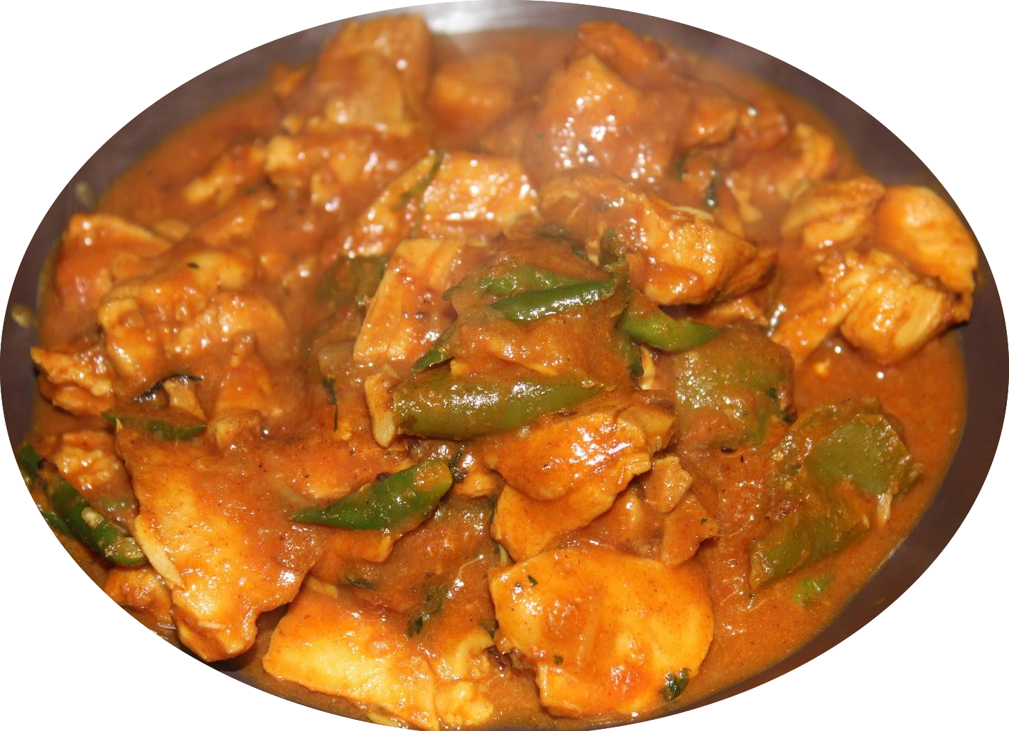 Chicken Capsicum / Pollo al Curry