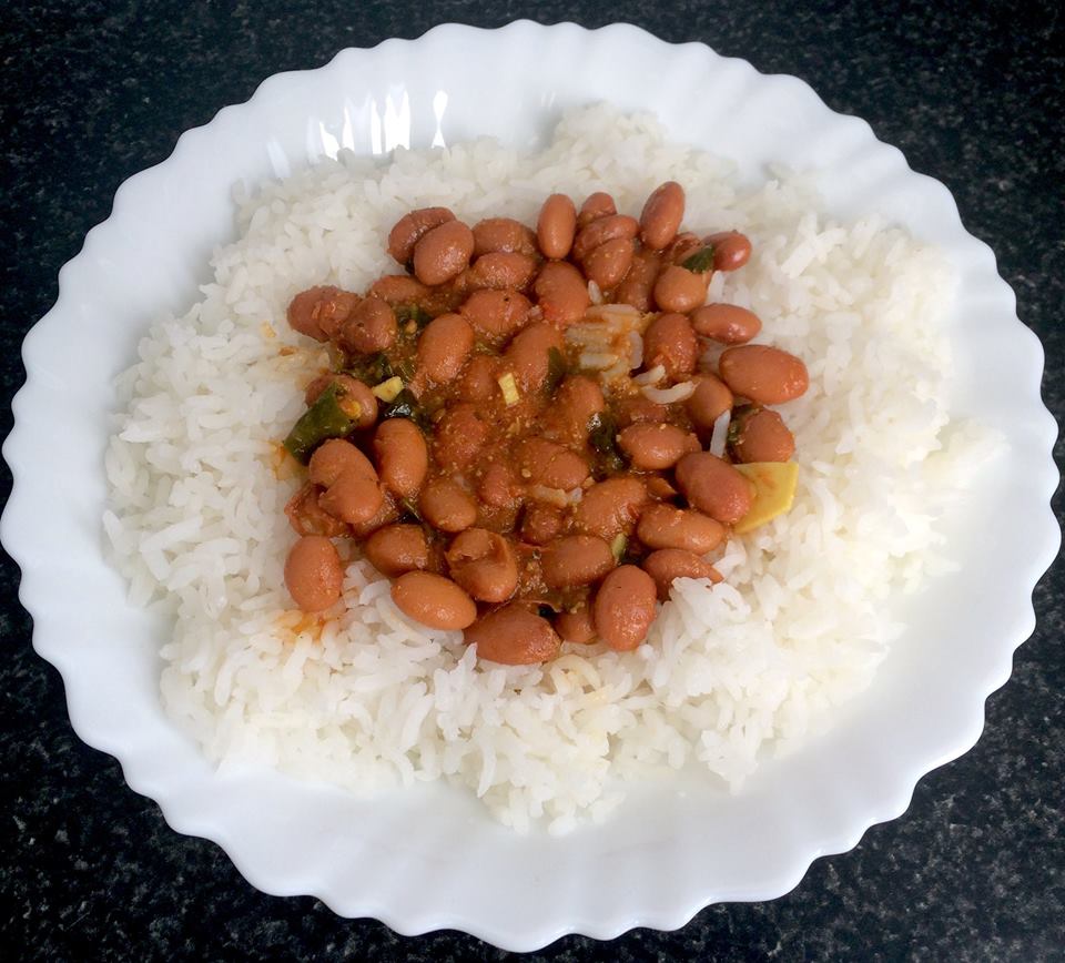 Rajma Chawal / Arroz con Judías Rojas (Receta fácil de Rajma)